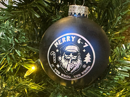 Custom Engraved Glass Christmas Ball (Bobble) Ornament