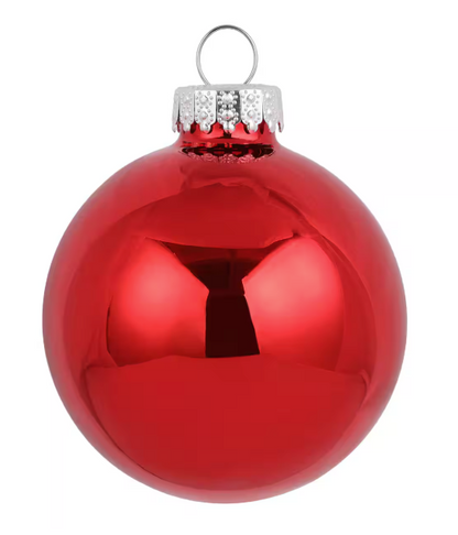 Custom Engraved Glass Christmas Ball (Bobble) Ornament