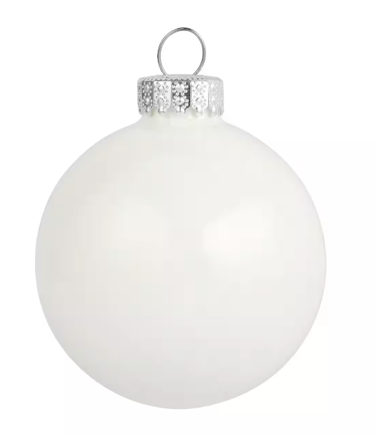 Custom Engraved Glass Christmas Ball (Bobble) Ornament