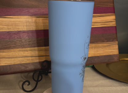 Custom 40oz Tumbler with Elegant Koi Pond Design